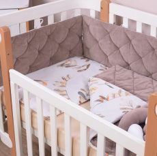 Дитячий постільний комплект Baby Veres Velour Mocco leaves (5 одиниць), бавовна-велюр